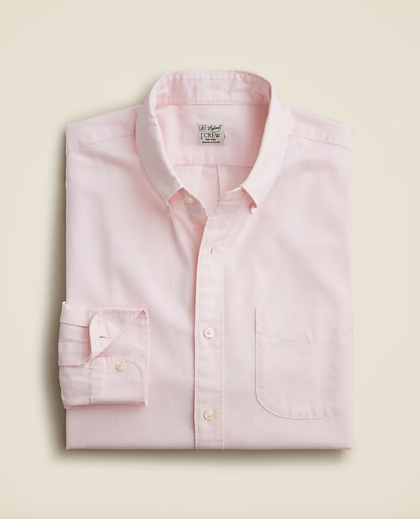jcrew organic cotton oxford shirt